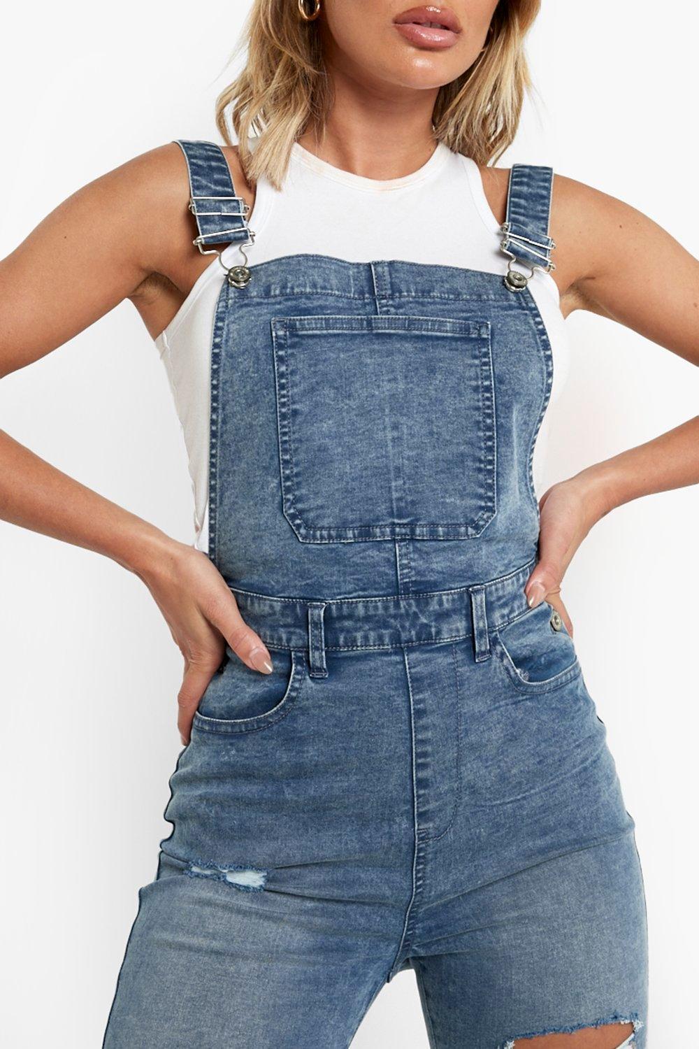 Skinny fit hot sale dungarees womens